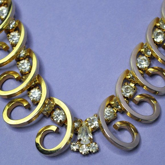 VINTAGE CIRCA 1955 SAC (Sarah Coventry) Celestial Fire Rhinestone Necklace - Picture 6 of 6
